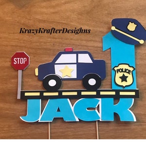 Police birthday cake topper , Police man  Birthday cake topper  , Police Birthday