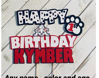 Puppy cake topper , birthday  cake topper , Dalmatian cake topper