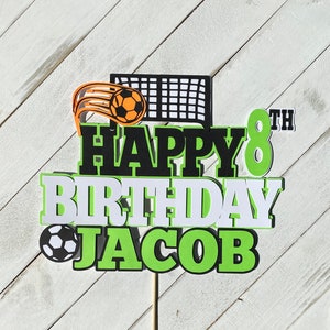 Soccer cake topper, Game day birthday, soccer birthday decorations , soccer birthday cake topper,