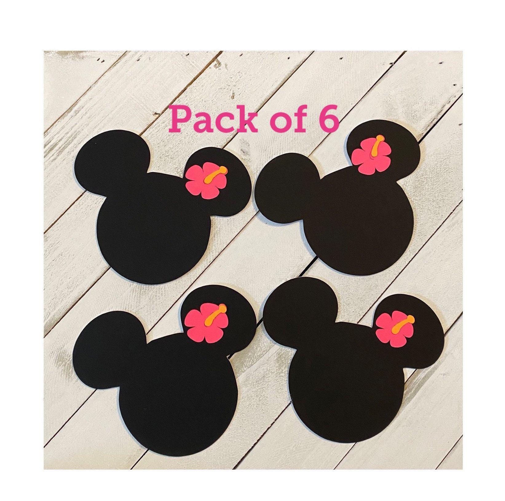 Luau cut outs Hawaii birthday Die cuts birthday luau decorations pool party Mickey luau table confetti