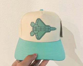 Fighter Jet Patch Trucker Hat: Aviation Enthusiast Gift