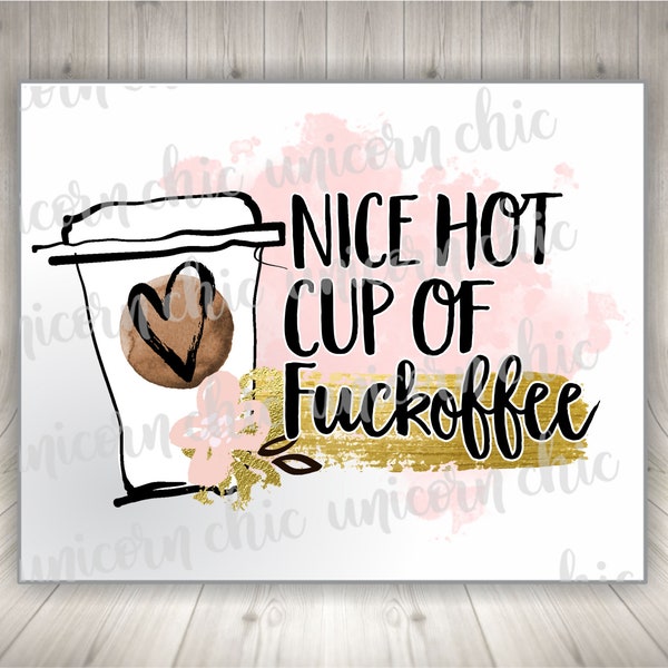 Coffee Cup Heat Transfer Etsy UK