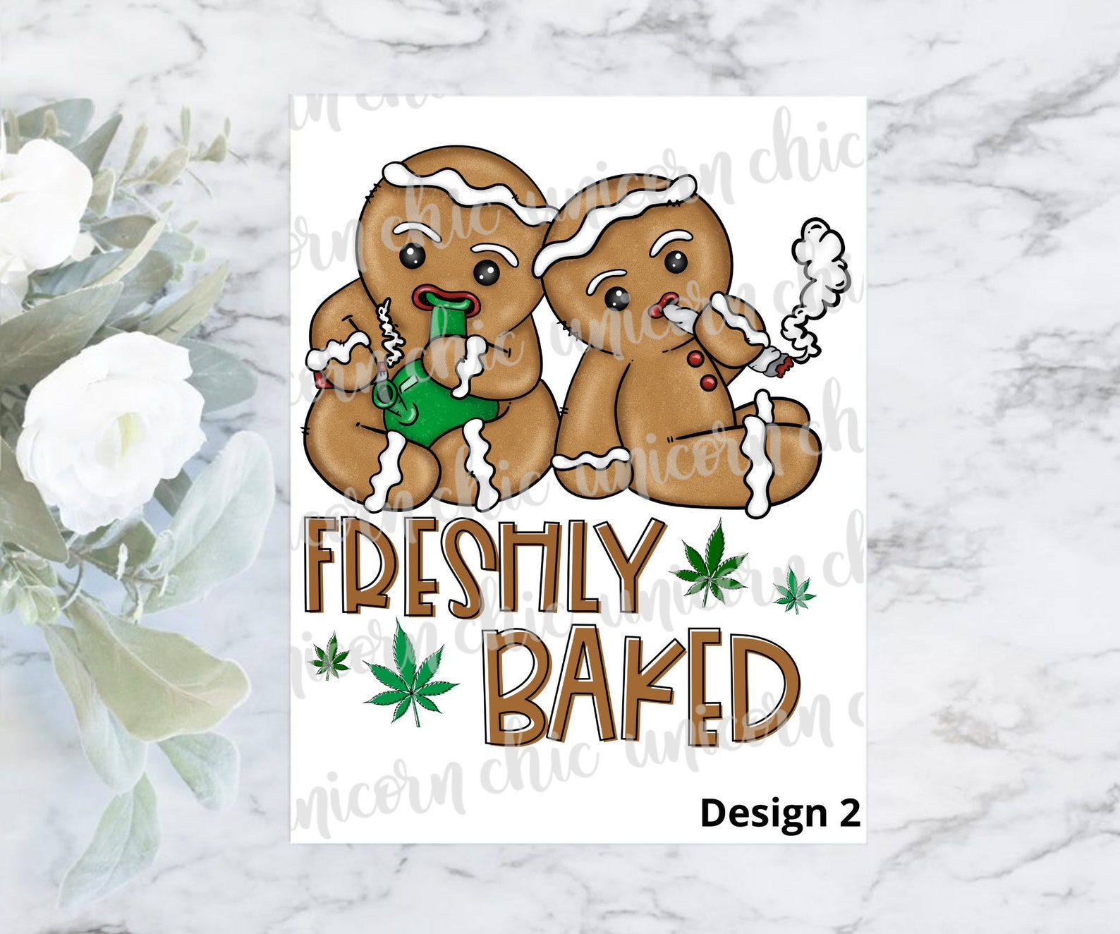Freshly Baked Gingerbread Man Weed Sublimation Transfer Etsy