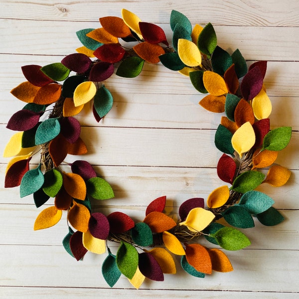 Wool Felt Wreath Etsy