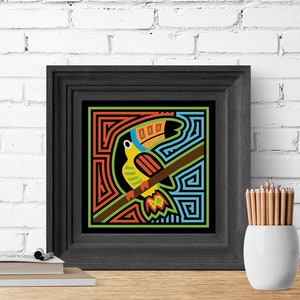 Toucan Mola-Inspired Art Print, Toucan Print, Tropical Bird Art, Abstract Bird Design, Rainforest Bird Art, Bird Lover, Real Estate Gift