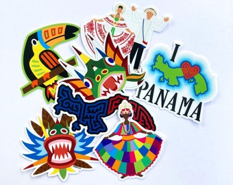 Panamanian Culture Vinyl Sticker Set