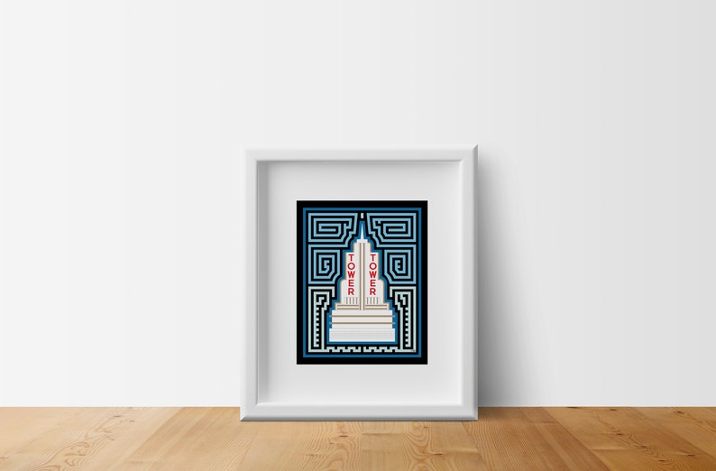 Sacramento Tower Theater Daytime Mola-Inspired Art Print, Sacramento City Print, City Landmarks, Architecture Gift, Marquee image 1