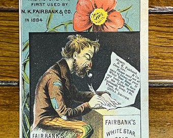 NK Fairbank & Co White Star Soap Washing Powder Victorian Trade Card