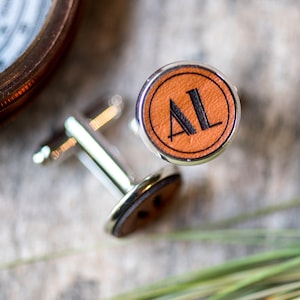 Custom Cufflinks, leather cufflinks, Personalized Cufflinks, Groom Gift,  Groomsmen gift | Retro Style
