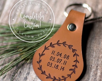 Mother's Day Keychain, Mom gift Leather Key Fob, Leather Keychain, Personalized Leather Key Fob | Keychain for Mom