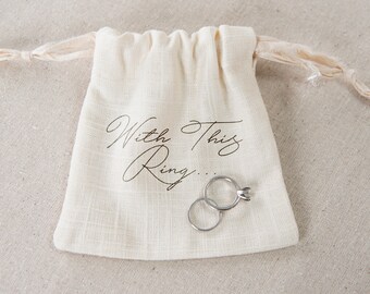 Natural Linen Ring Bag Wedding Ring Bag Ring Pillow | Etsy