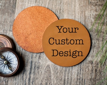 Custom Leather Coaster | Your own design
