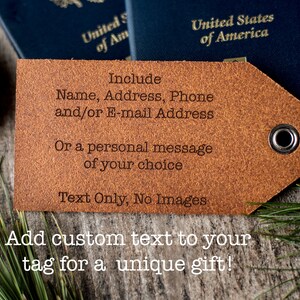 Custom Personalized Leather Luggage Tag Travel More, Worry Less image 4