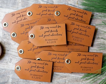 Bridesmaids Gift, Bridal Party Luggage Tags, Custom Luggage Tags