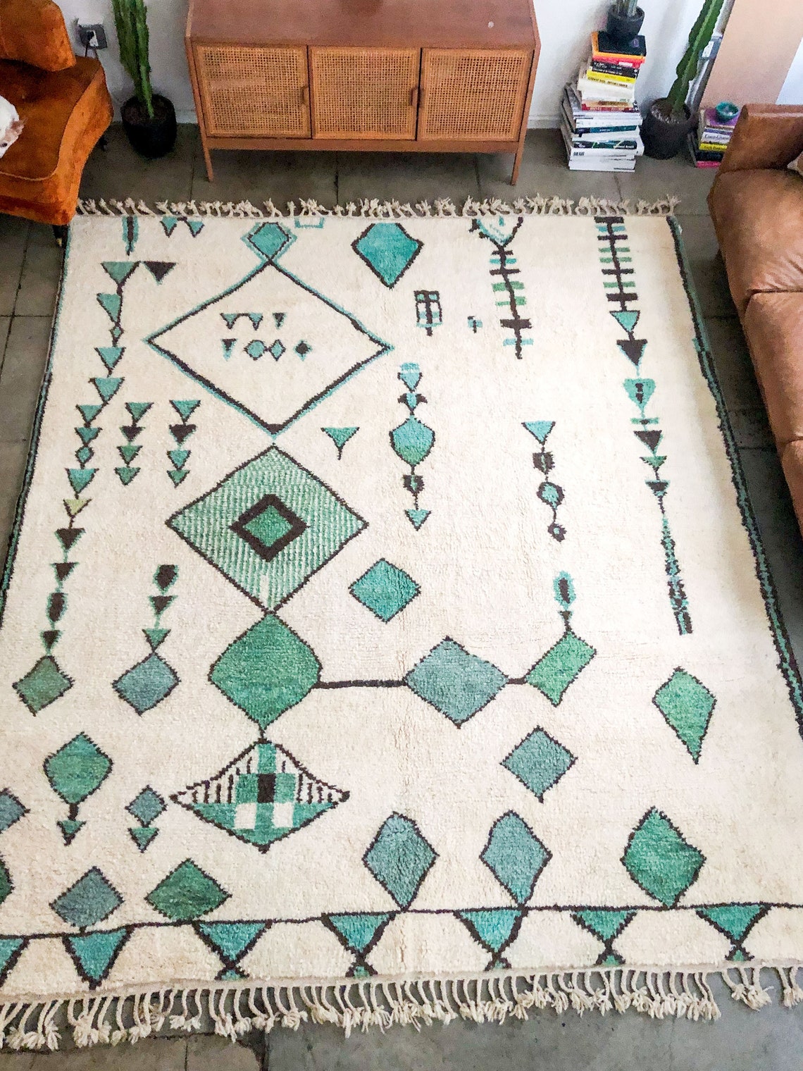 Teal Moroccan Rug Blue Moroccan Rug Green Moroccan Rug Etsy