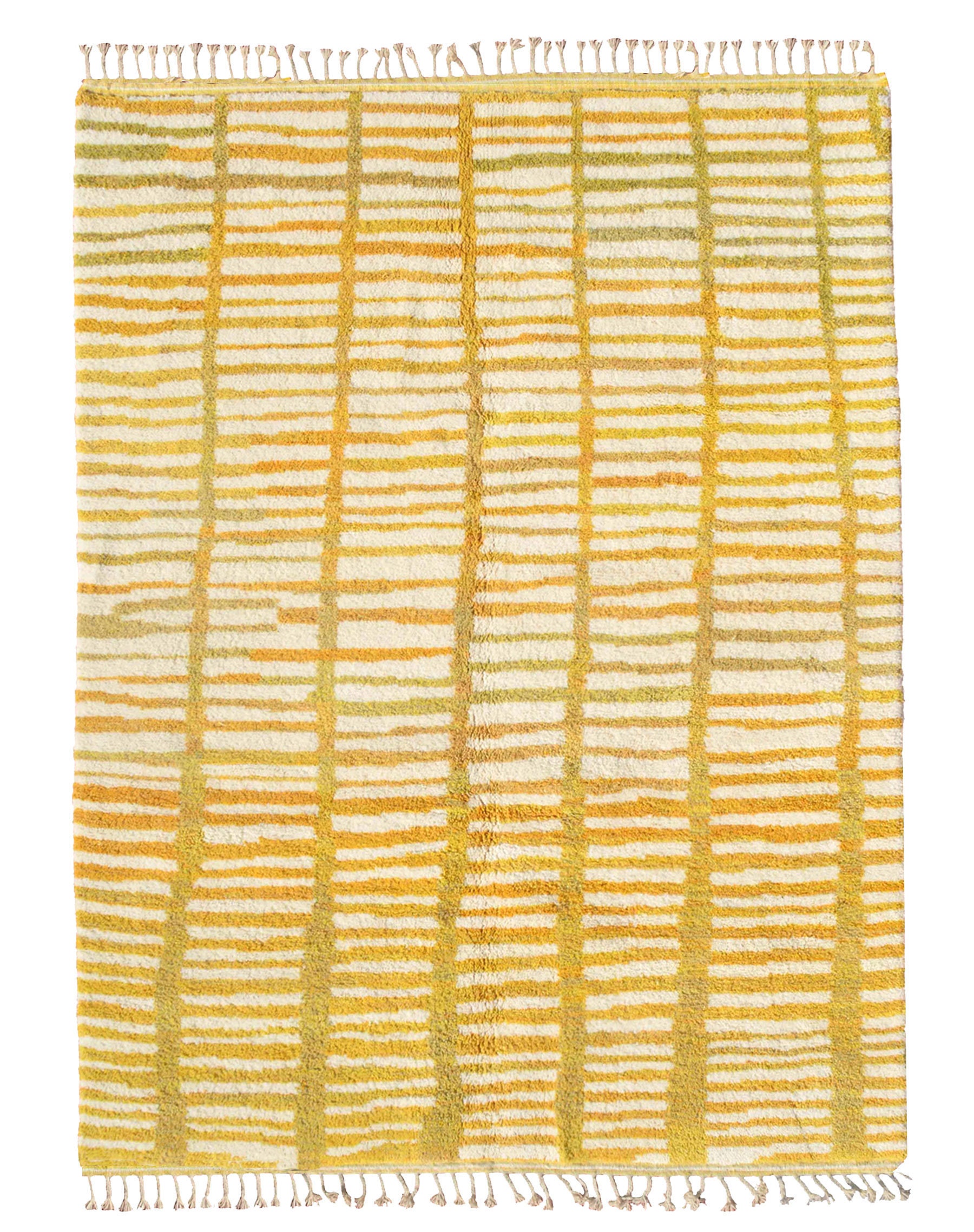 Yellow Gold Marocain Rug | Fr Tapis Noué à La Main, Tapis Marocain de Laine, Rugissement d'or, Rug a