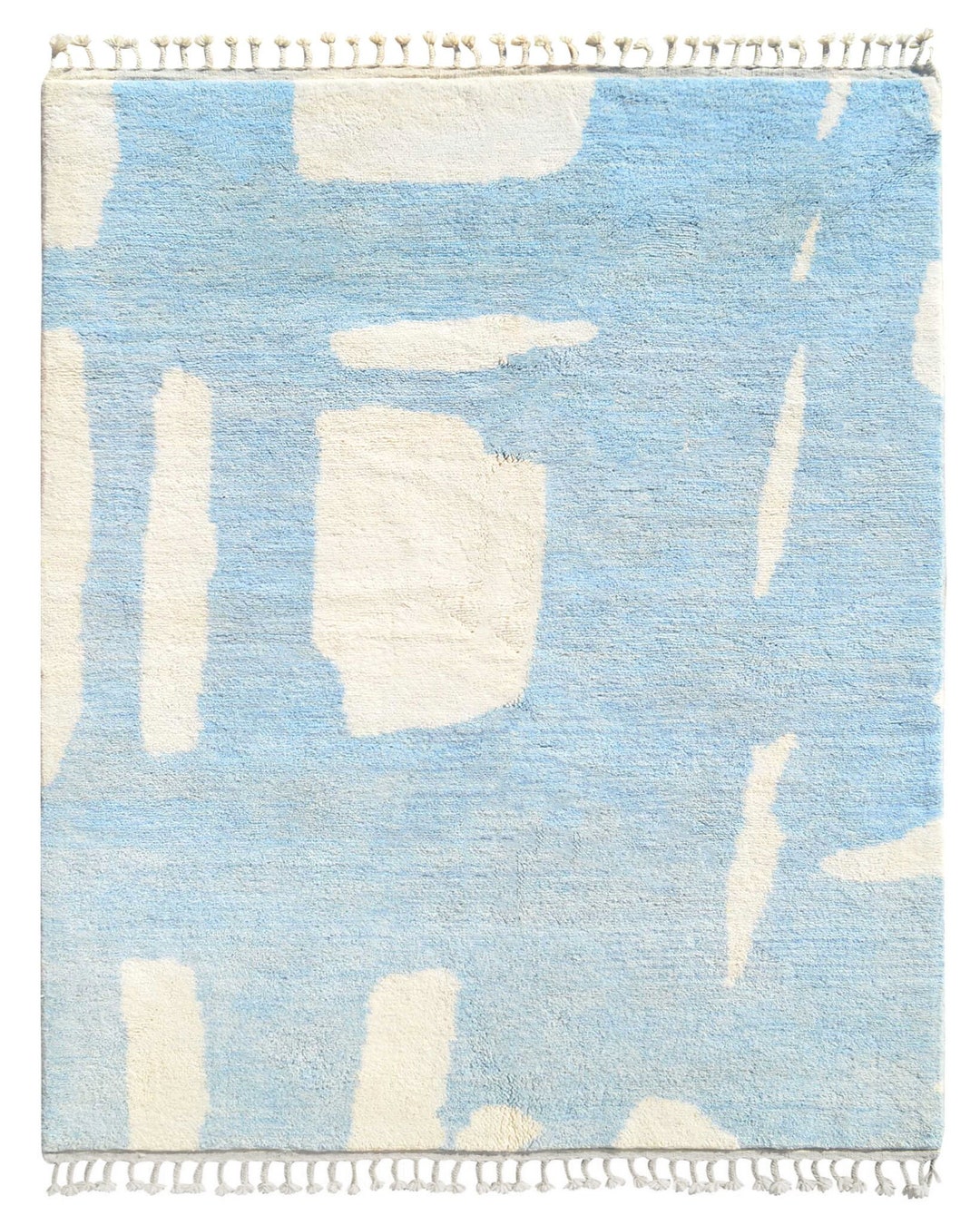 Blue Rug, Sky Blue Moroccan Rug, Baby Blue Moroccan Rug, Plush Blue Rug ...