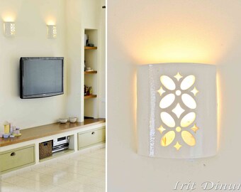 Handmade ceramic wall Lighting Sconce, Wall Light Lamp, Living room Lights