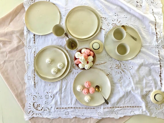 Ceramic Plates Set Cake Plates Salad Plate Side Plate Etsy