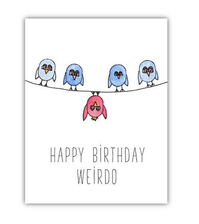 Scarica Gratis Images Funny Happy Birthday Card Happy Birthday Weirdo Humor Etsy le plus cool salutations