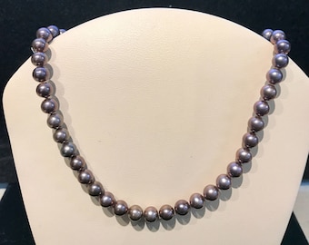 Vintage Purple Freshwater Pearl Necklace N-FWP-34
