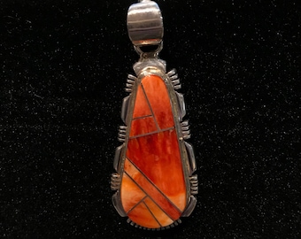 Vintage Orange Coral Pendant VP-39