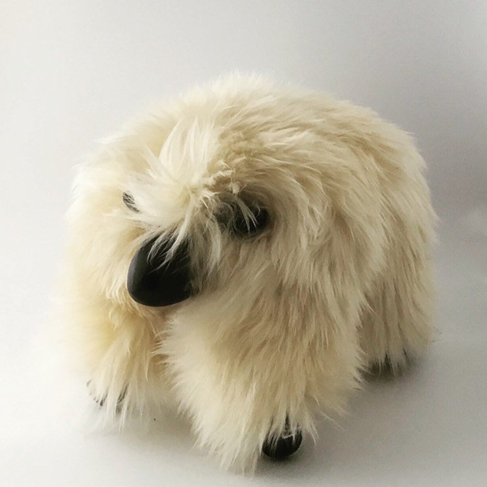 SheepPAL footstool Genuine Sheepskin tan pelt Etsy