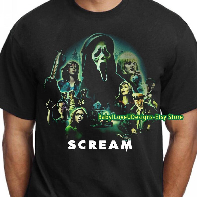 SCREAM T Shirt Horror Movie HALLOWEEN Tshirt Ghostface Gothic Etsy