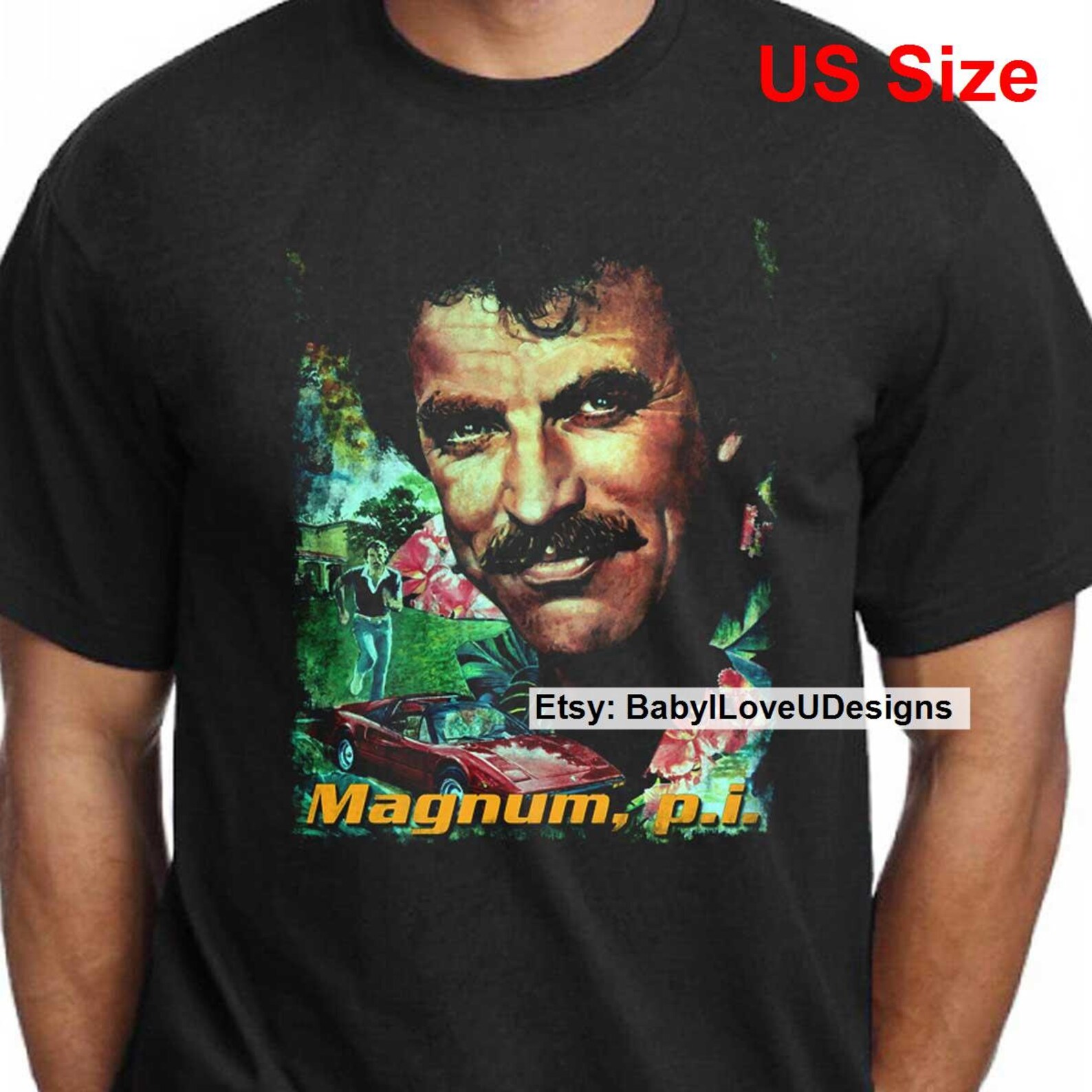 Magnum P.I. T Shirt Tom Selleck Vintage Movie TV Show T-Shirt | Etsy