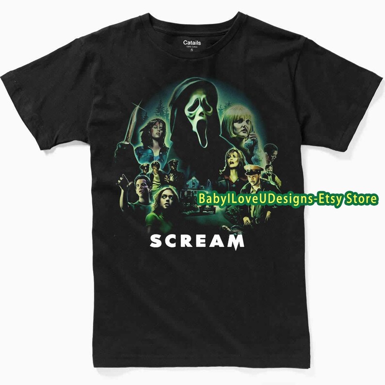 SCREAM T Shirt Horror Movie HALLOWEEN Tshirt Ghostface Gothic Etsy