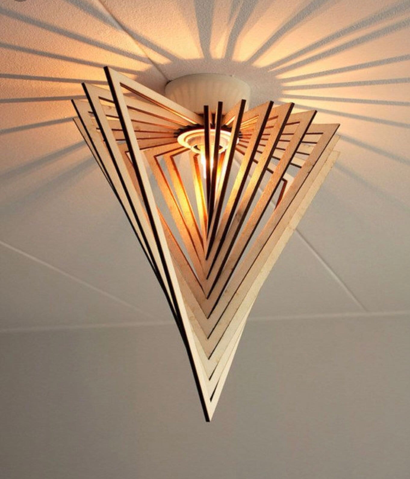 Pendant Light Shade Lamp Shade Ceiling Light Shade Triangle Etsy UK