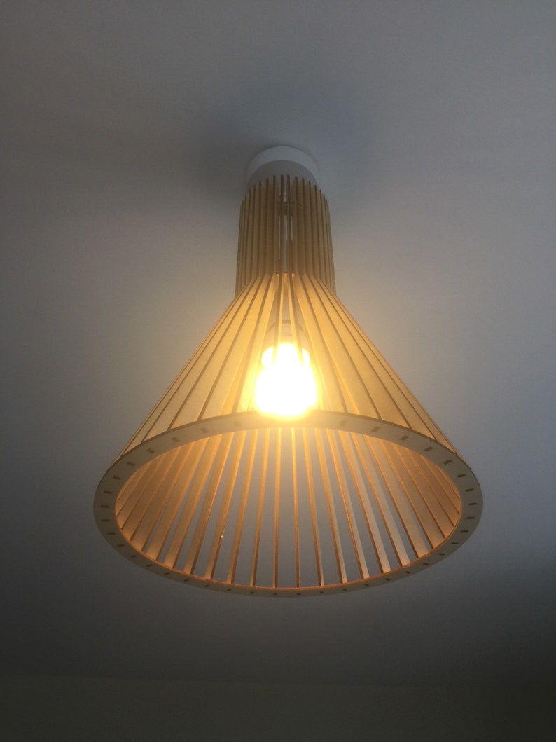 Nordic Style Pendant Ceiling Light Shade Kit in Birch Wood Etsy UK