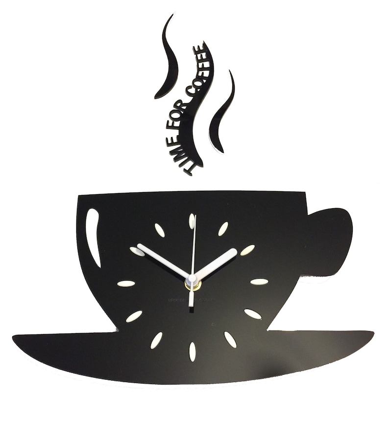 Modern Contemporary Time for Coffee Kitchen Wall Clock in High Etsy UK