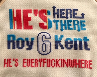 Roy's chant cross stitch pattern - PDF instant download (lasso Parody)