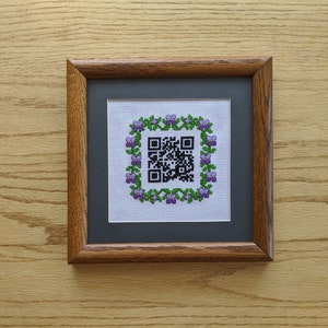 PDF Pattern: Subversive Cross Stitched QR Code for Busybodies - "Nosy little f*cker, ain'tcha?" Instant Download (Mature)