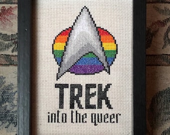 Patrón de punto de cruz de Star Trek: Insignia de la Flota Estelar (descarga instantánea)