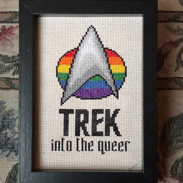 Queer Star Trek Cross Stitch Pattern: Starfleet Insignia (Instant Download)