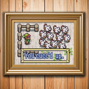 Cucco Attack Cross Stitch Pattern - Instant Download