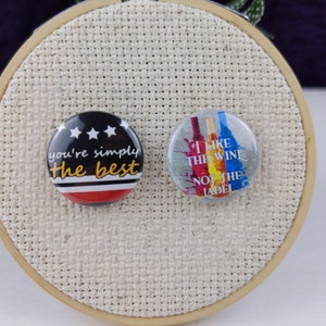 Schitt's Creek inspired flair pin/button set. 14 1 25mm pinback buttons in one set Free US Shipping image 3