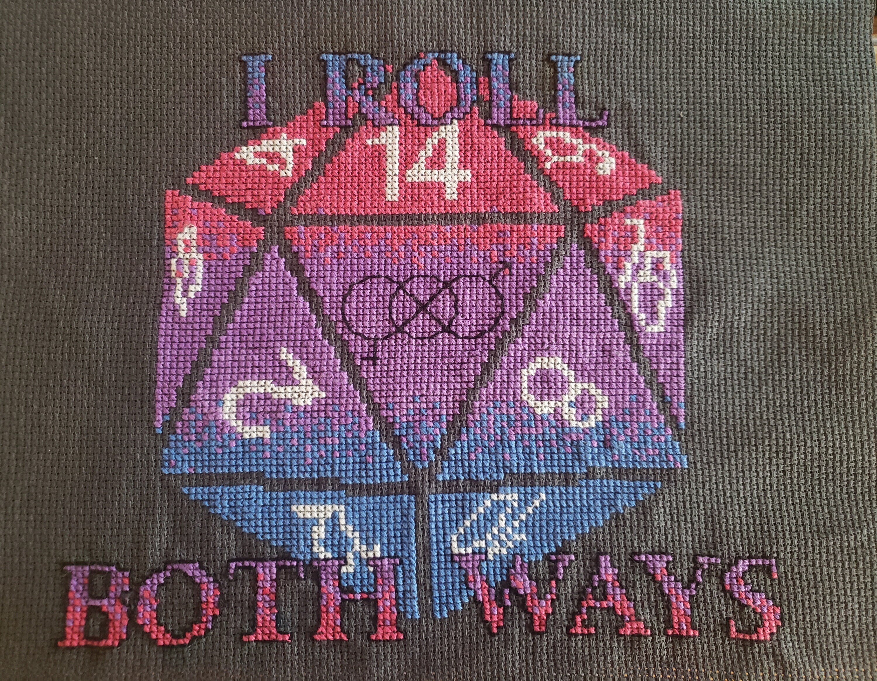 Bisexual Pride Flag D20 PDF Pattern: 