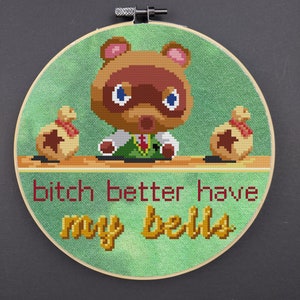 Bitch Better Have My Bells beginner cross stitch pattern instant PDF download image 3