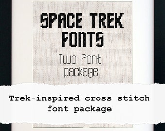 Sci-Fi Cross Stitch Fonts: Trek Inspired Alphabet (PDF Pattern)