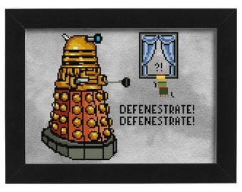 Defenestrate! Cross stitch pattern - instant PDF download