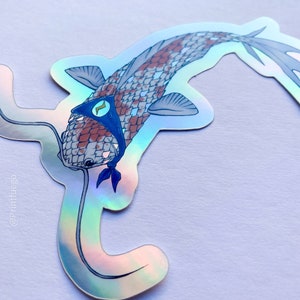 Koi fish Holographic Sticker for Stationary, Laptops, and Notebooks