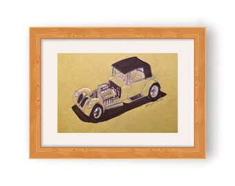 Ford Model T Inspired Illustration Print, Open Edition