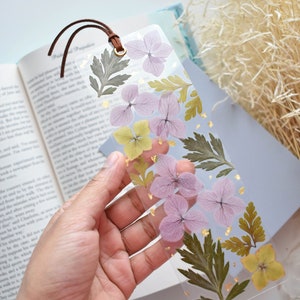 Pressed flower bookmark. Real dried flower bookmark. Valentine’s Day gift