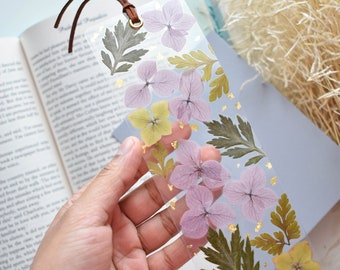 Pressed flower bookmark. Real dried flower bookmark.