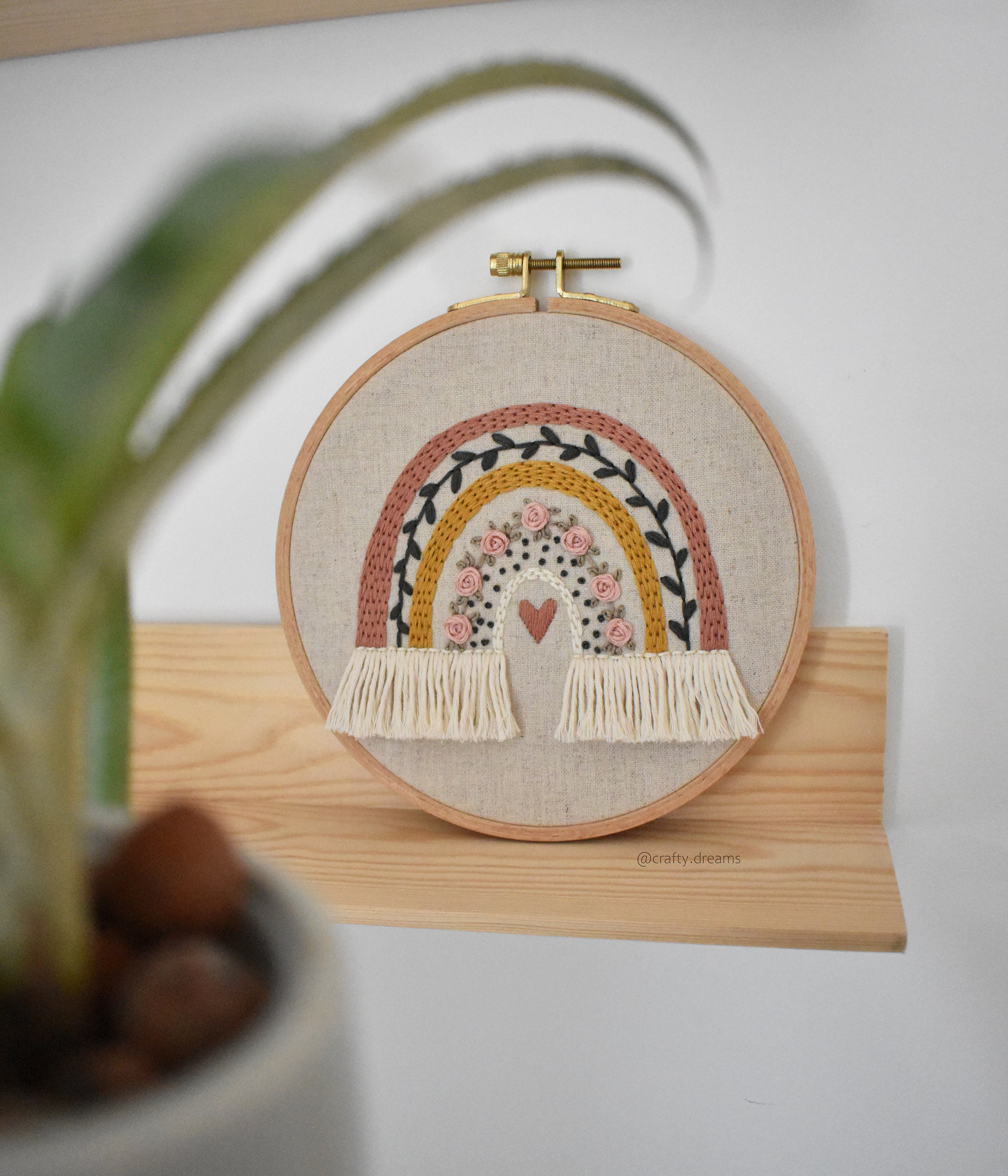 Embroidery Hoop Ribbon Boho Hanging · Cozy Little House