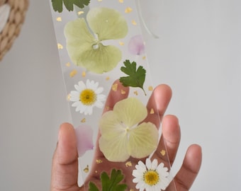 Pressed flower bookmark. Real dried flower bookmark.