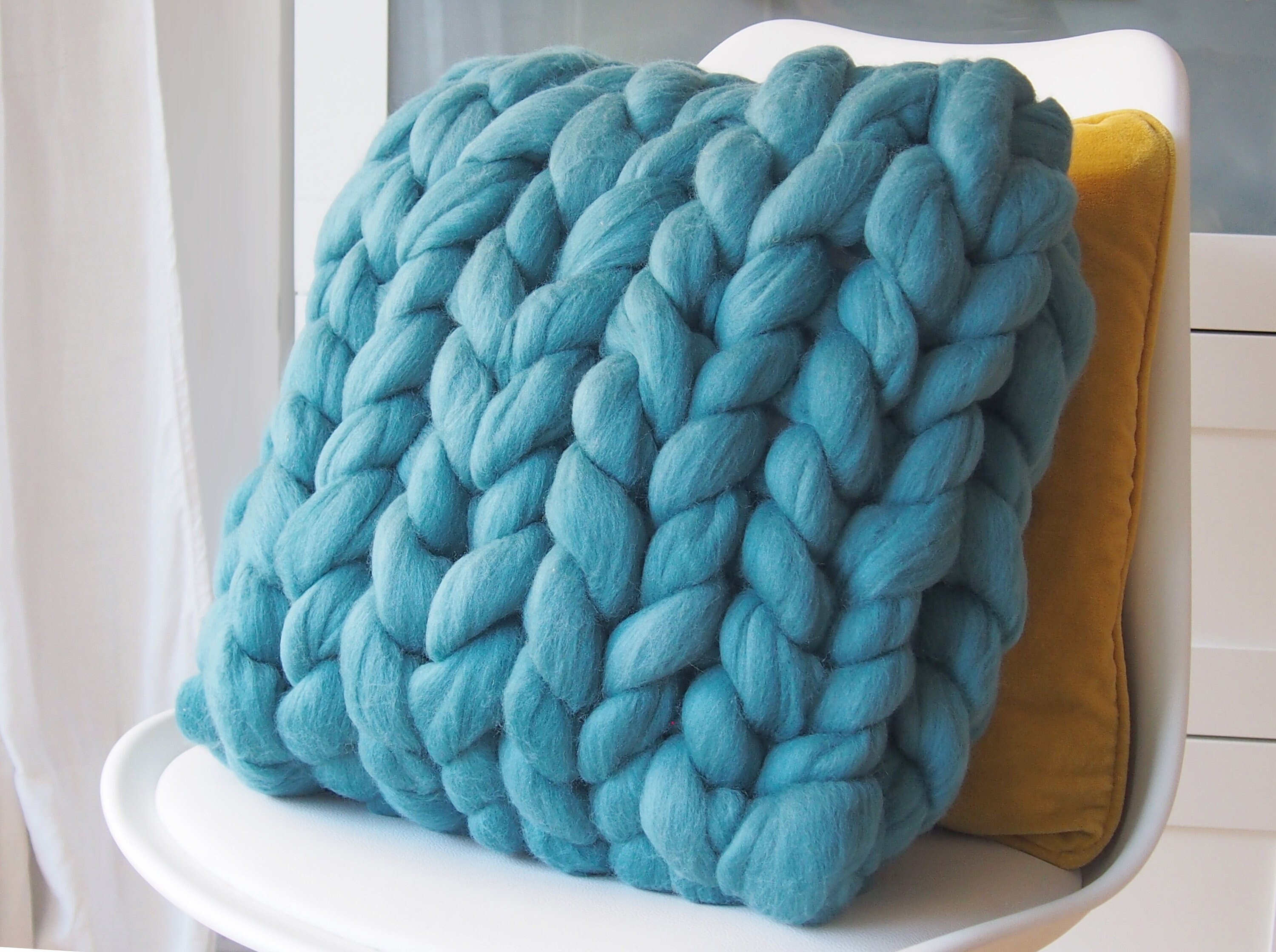Coussin De Laine Xxl Avec Rembourrage 50x50 Cm Coussin De Etsy